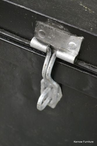 Large Black Metal Tin - Kernow Furniture