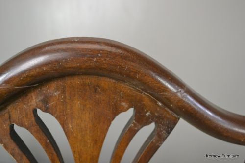 Set 8 Sheraton Style Reproduction Mahogany Dining Chairs - Kernow Furniture