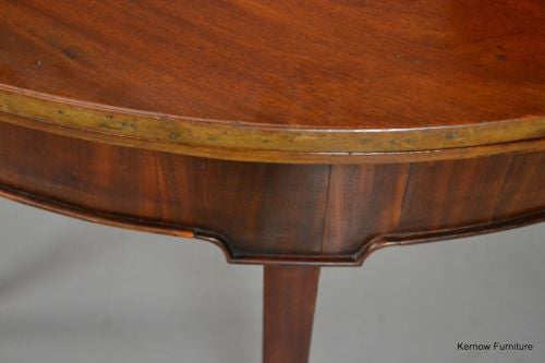 Victorian Mahogany Folding Demi Lune Tea Table - Kernow Furniture