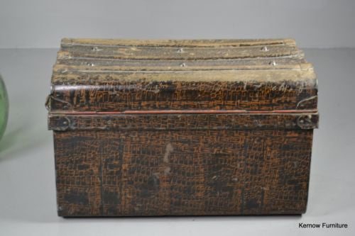 Vintage Alligator Skin Effect Tin Trunk - Kernow Furniture