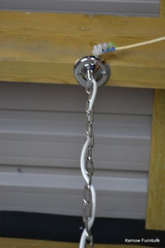 Large Industrial Factory Ceiling Light Rewired - Kernow Furniture