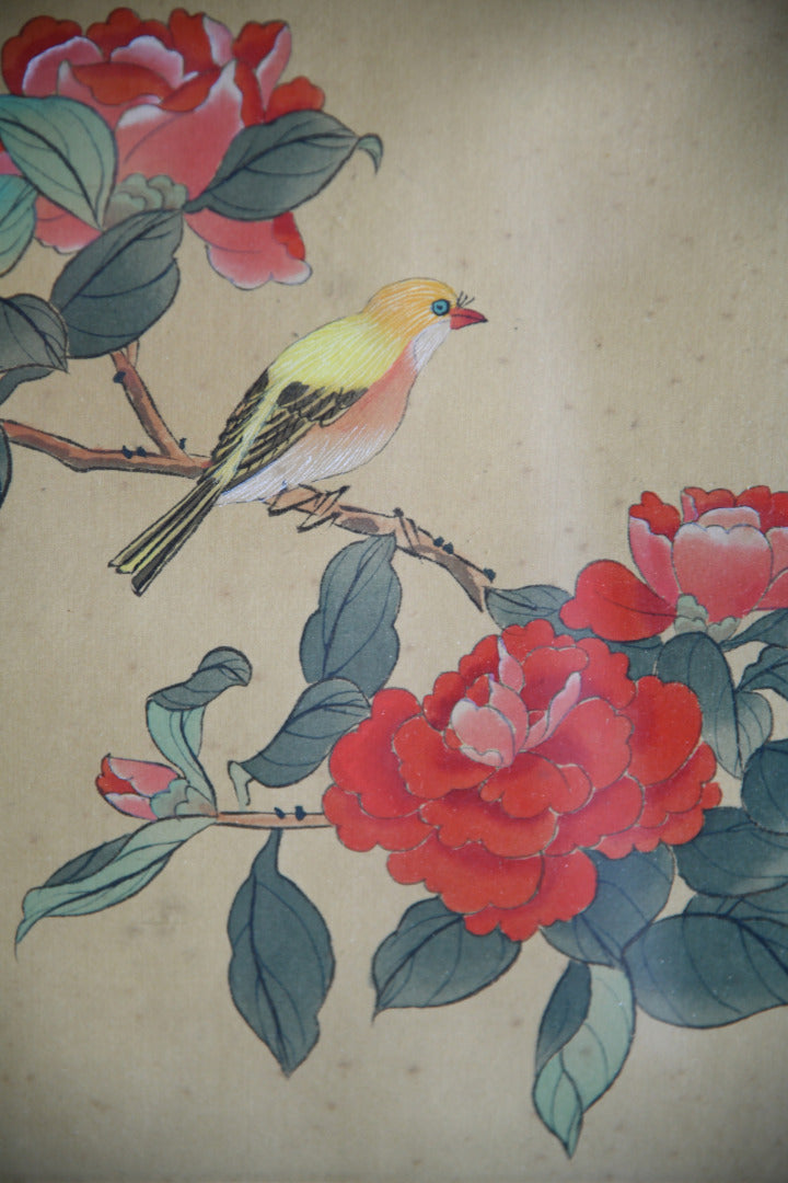 Pair Chinese Silk Paintings