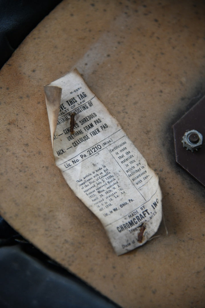 Set 4 American Swivel Black Vinyl Dining Chairs