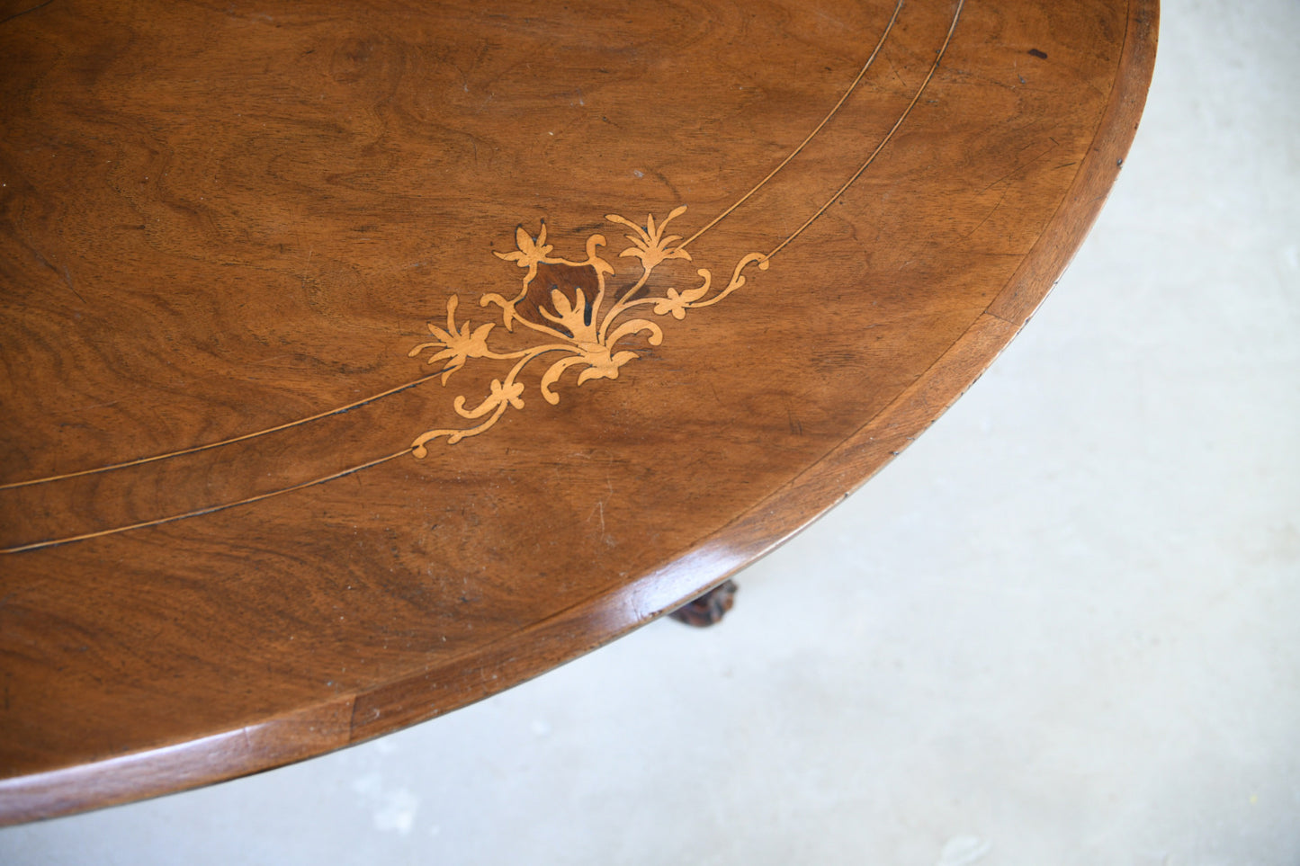 Victorian Oval Walnut Inlaid Table