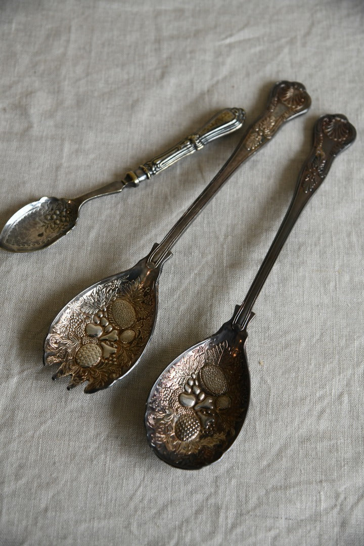 Pair Vintage Salad Servers