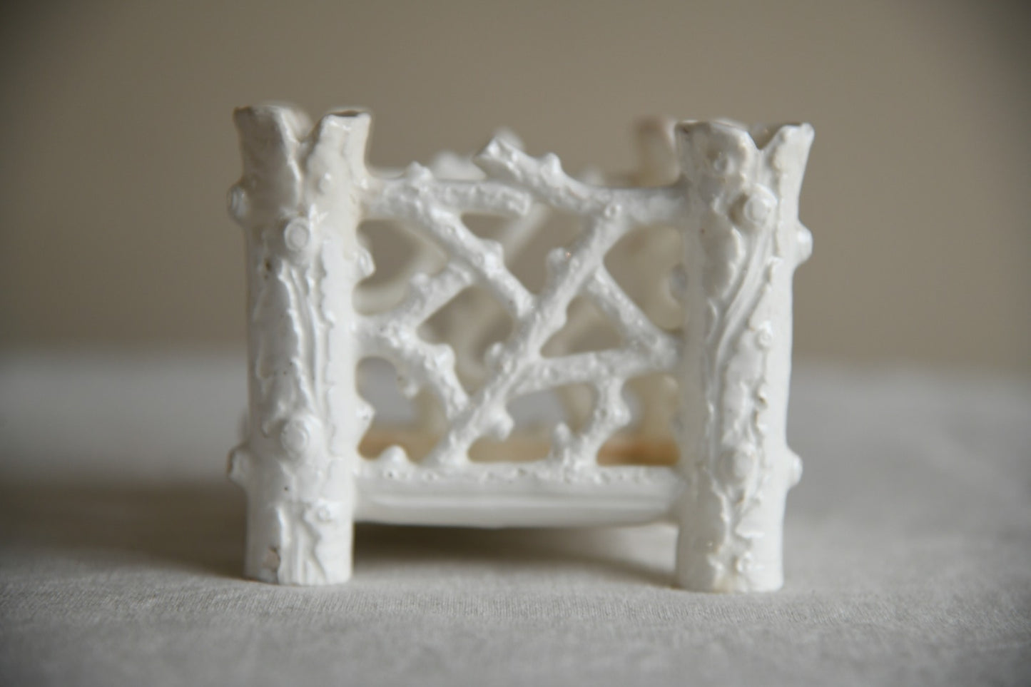 Antique Faux Bois Posy Vase