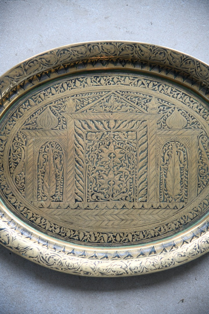 Vintage Eastern Brass Tray