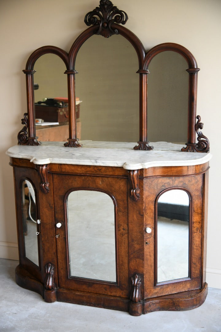 Victorian Walnut Marble Chiffonier