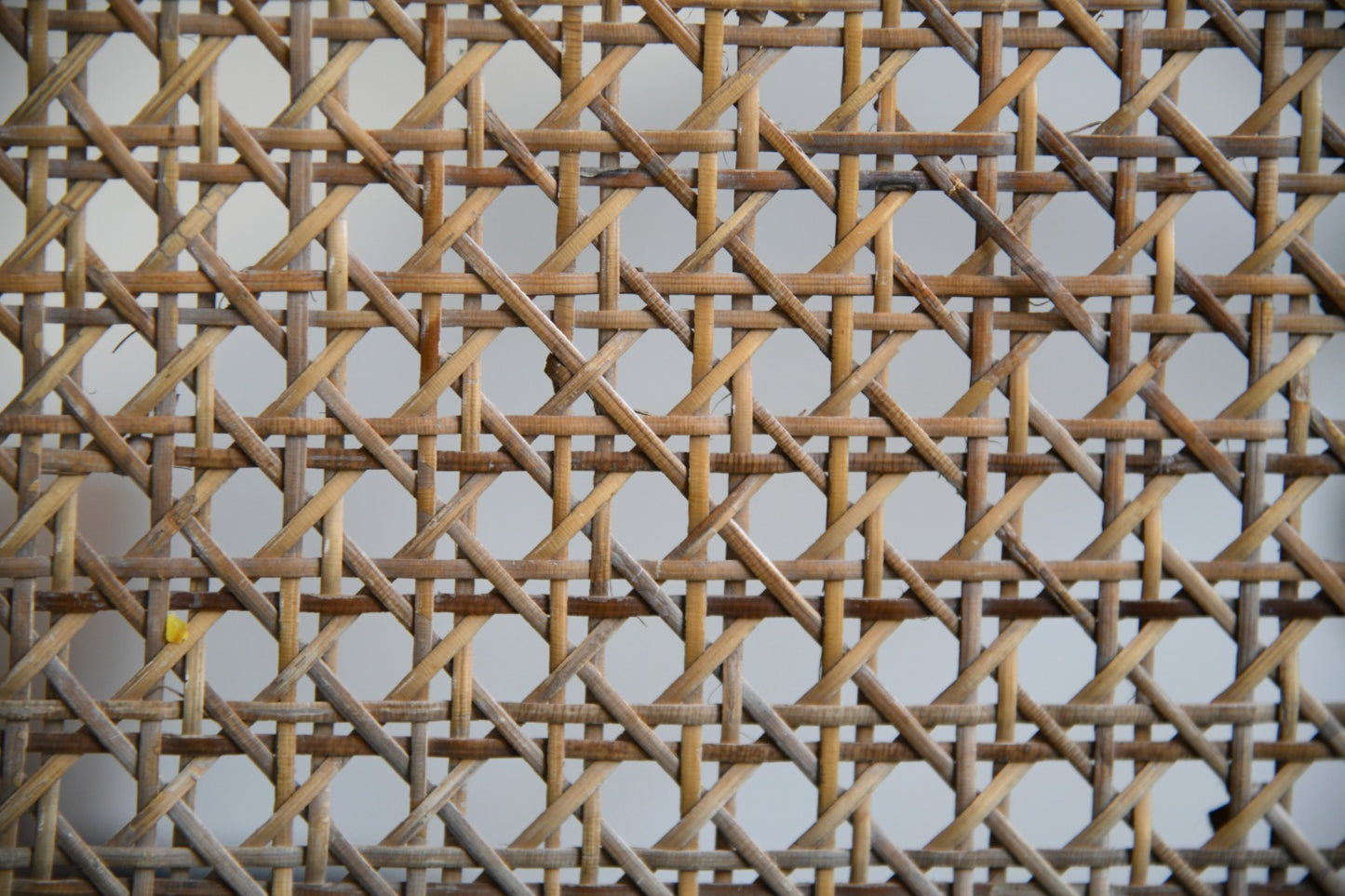 Vintage Teak Cane Chair & Stool