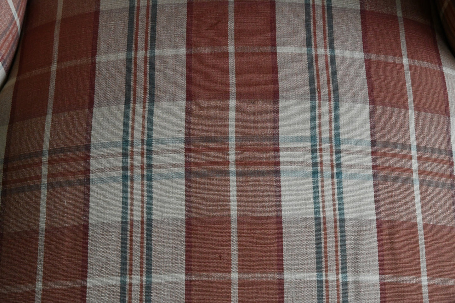 Upholstered Checked Occasional Chair