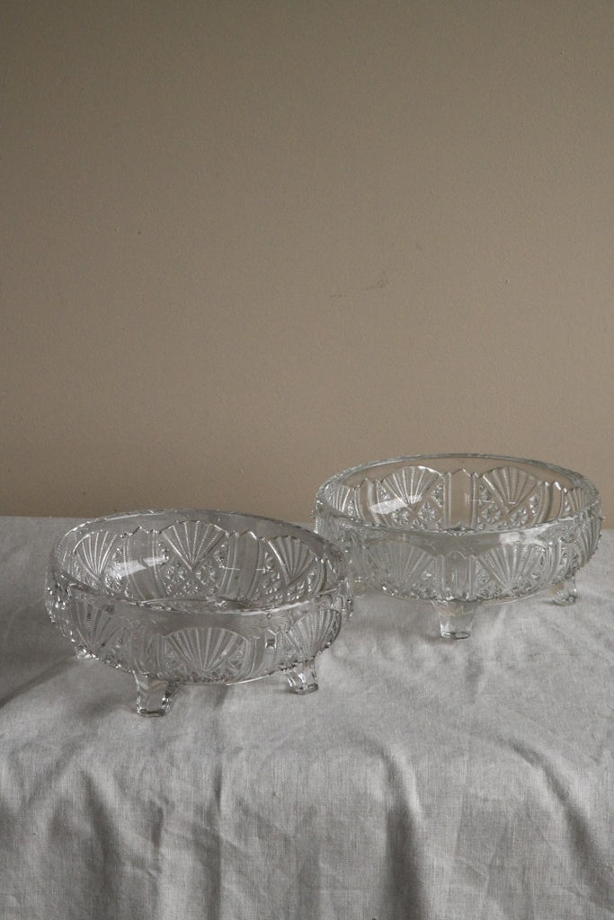 Pair Glass Dessert Bowls