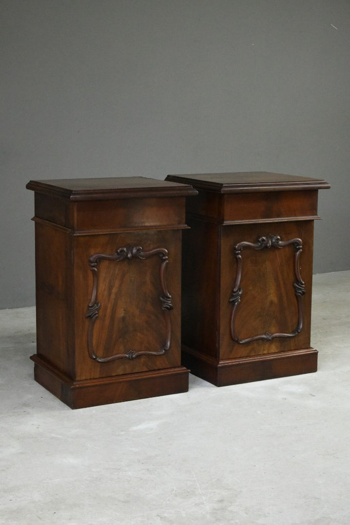 Pair Victorian Mahogany Pedestals