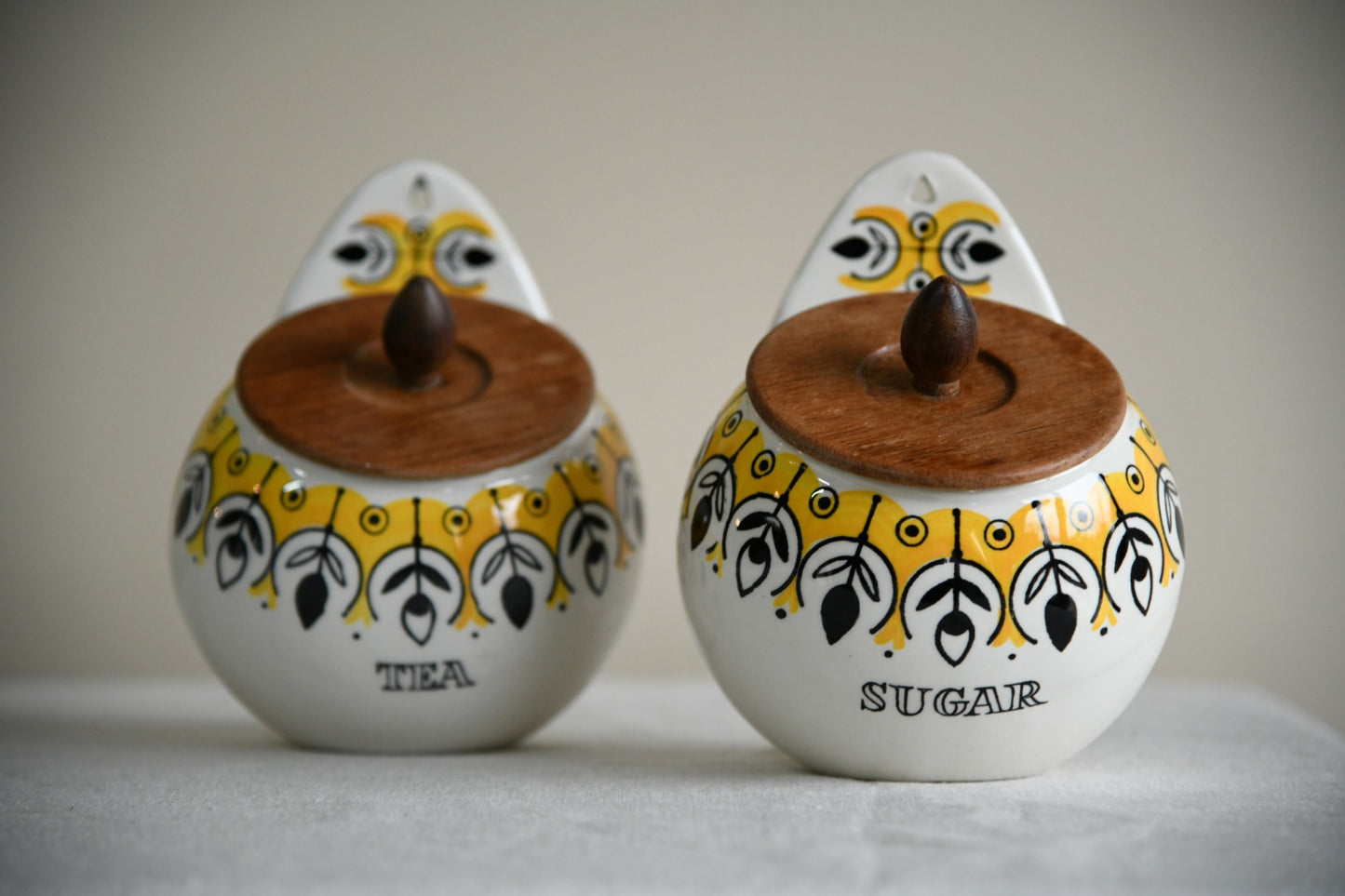 Vintage Jie Gantofta Sweden Tea & Sugar Cannisters