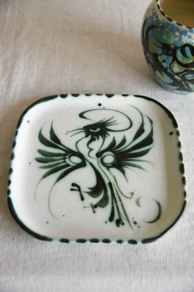 Celtic Pottery Vase & Tray