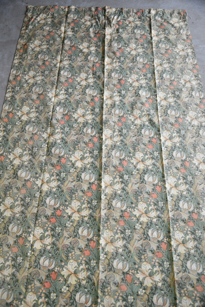 Pair Vintage Jonelle William Morris Golden Lily Curtains