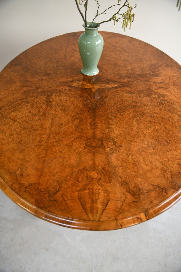 Victorian Walnut Oval Tilt Top Table