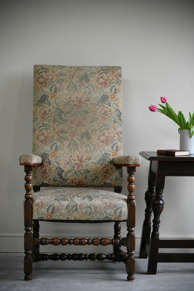 Early 20th Century Upholstered Carver Chair
