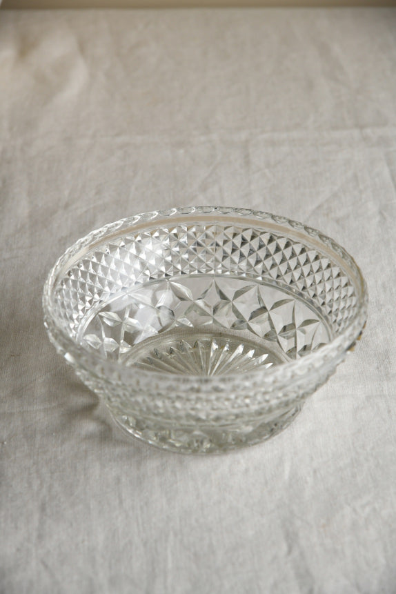 Vintage Glass Cake Stand & Bowl