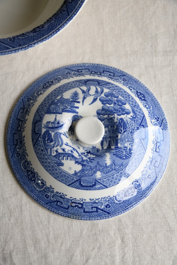 Blue & White Willow Servng Dish