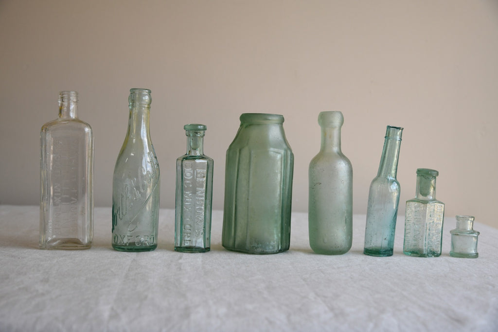 Collection of Vintage Glass Bottles