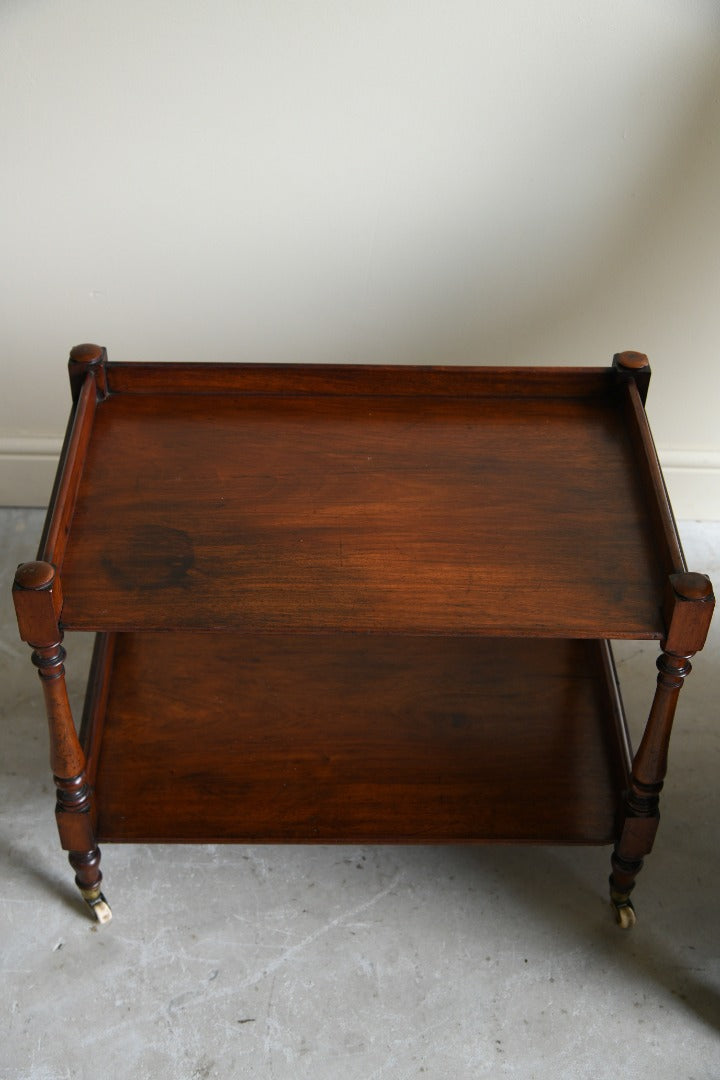Antique Mahogany Two Tier Trolley