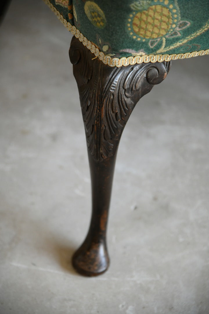 Pair Antique Style Upholstered Chairs