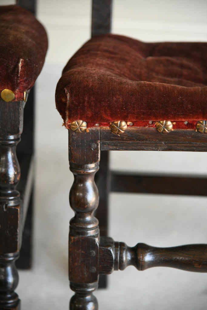 Pair 17th Century Style Occasional Chairs