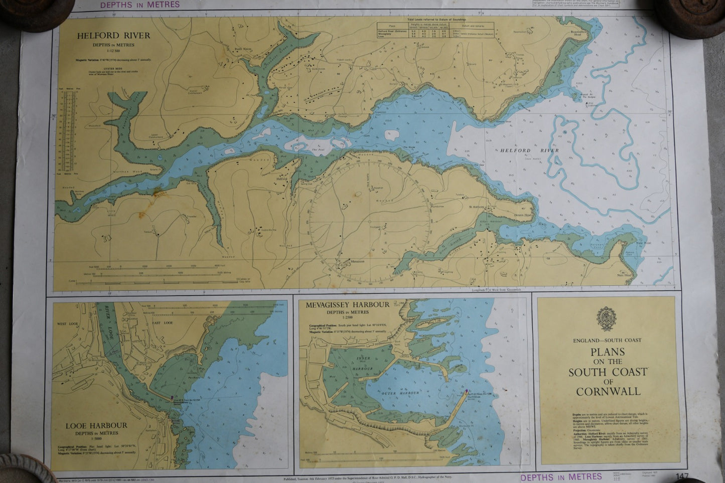 Map Plans on the South Coast Cornwall