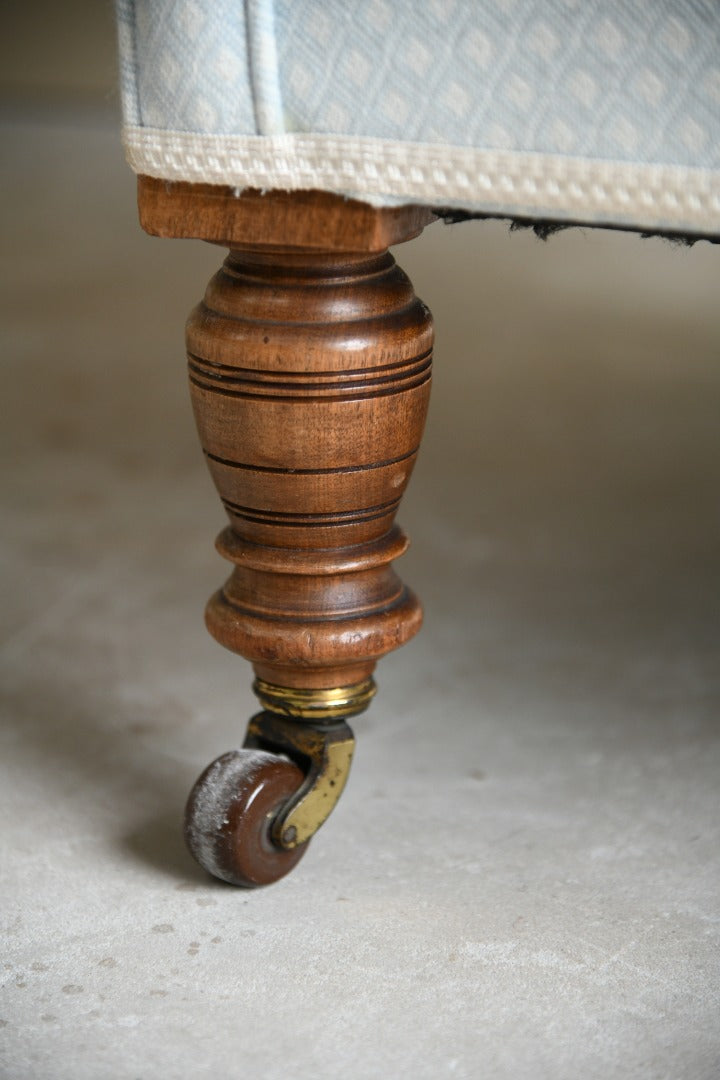Victorian Blue Upholstered Armchair