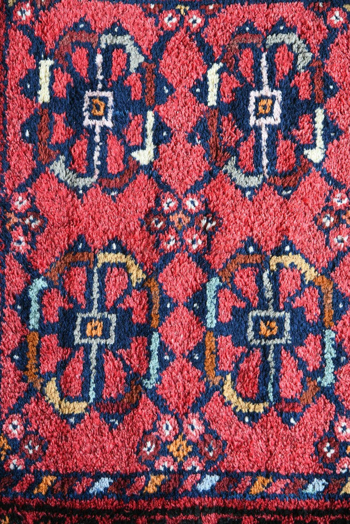 Small Red Afghan Wool Rug
