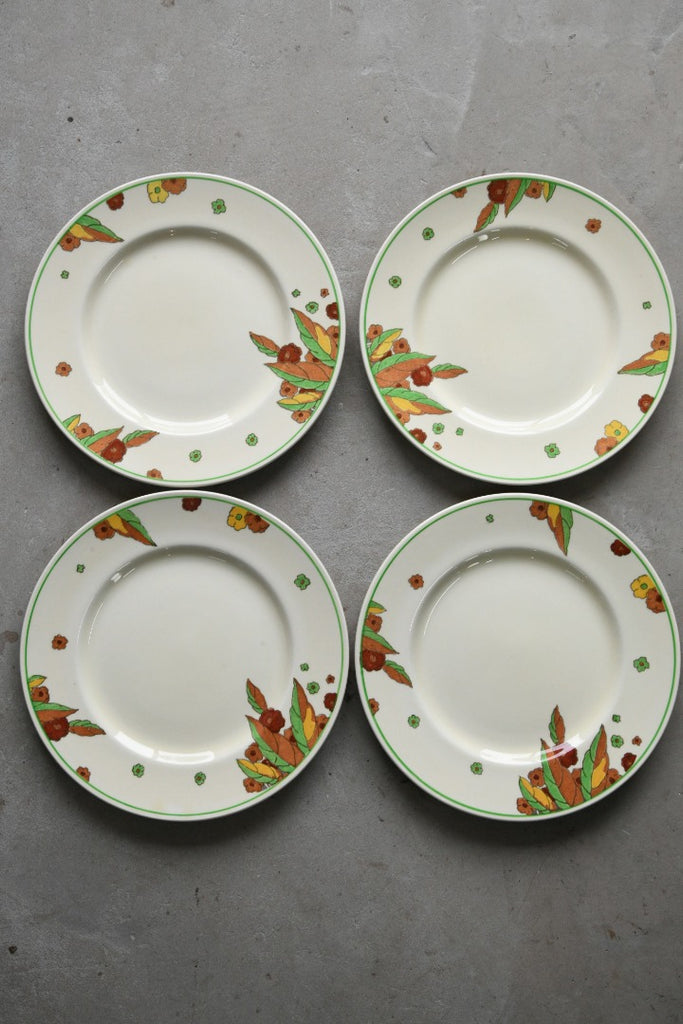 4 x Vintage Royal Doulton Peach Dinner Plates