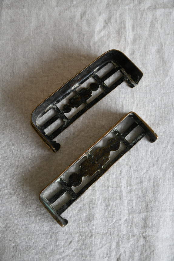 Pair Antique Brass Fender Trivet