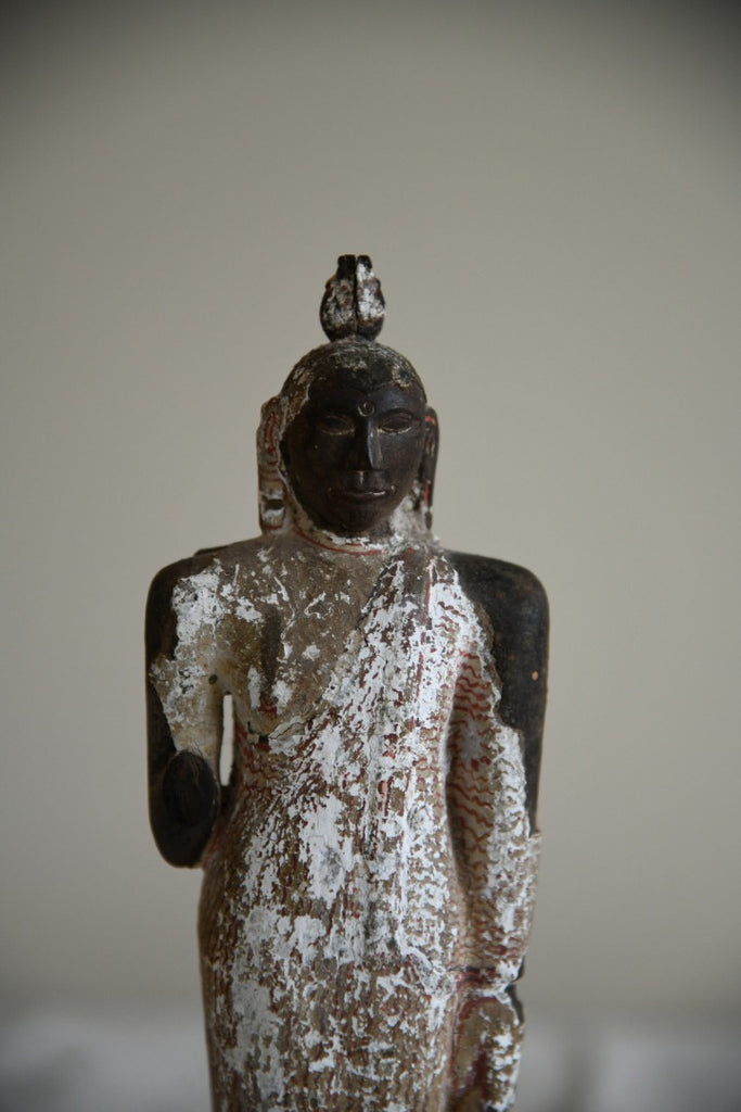 Painted Wood Figure of Buddha