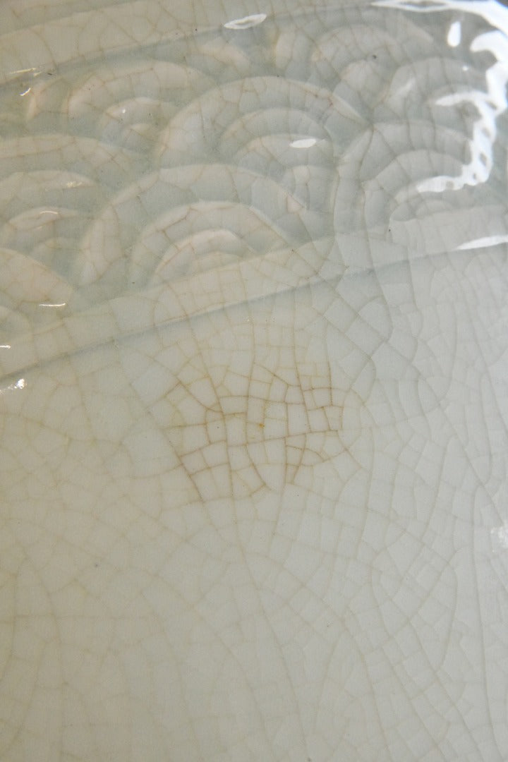 Chinese Celadon Crackle Glaze Stick Stand