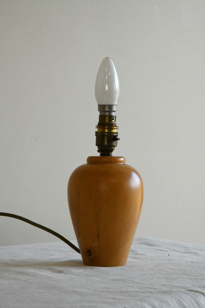 Vintage Turned Wooden Table Lamp