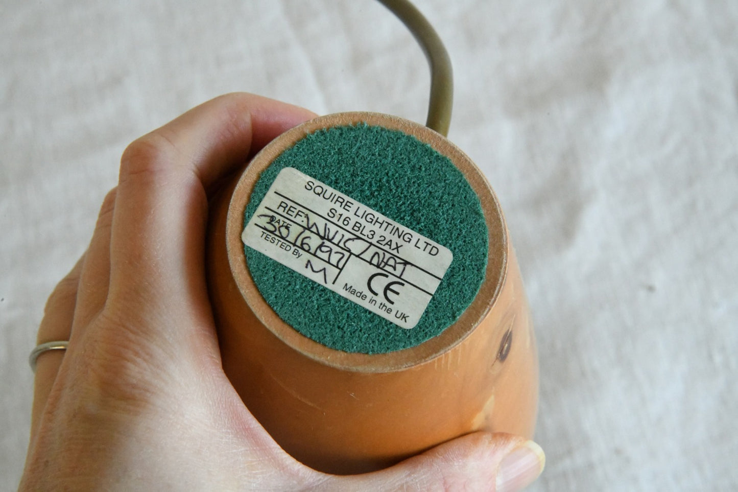 Vintage Turned Wooden Table Lamp