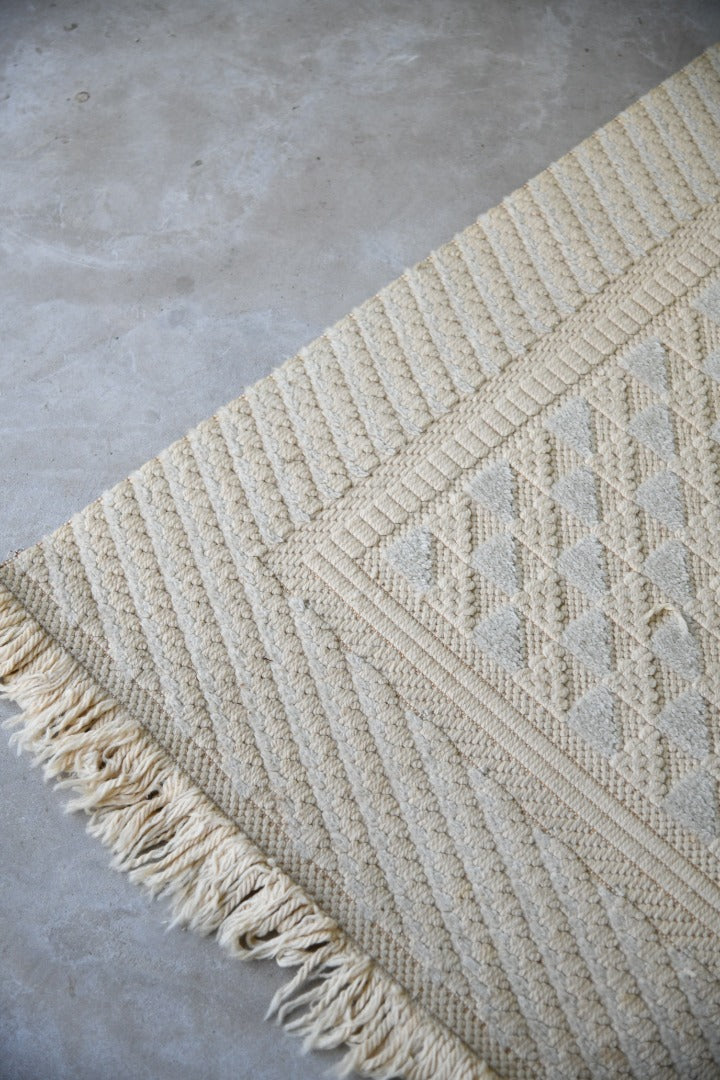 Felpa Pura Vintage Cream Wool Runner Rug