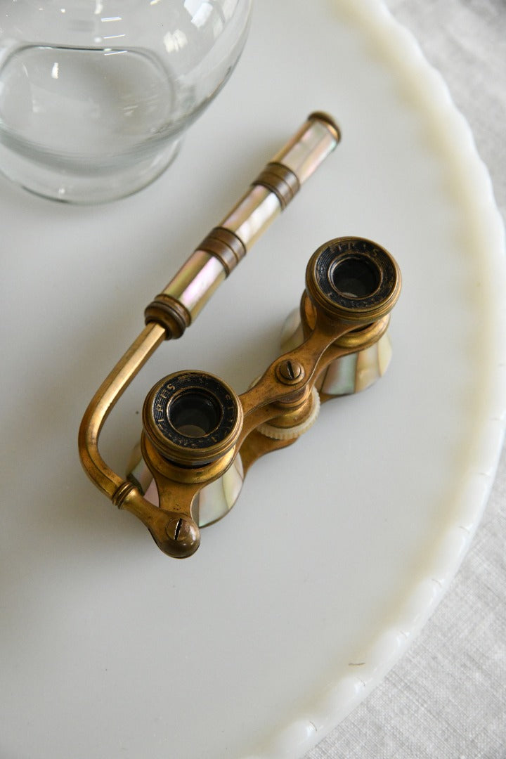 Pair French Lorgnette Opera Glasses