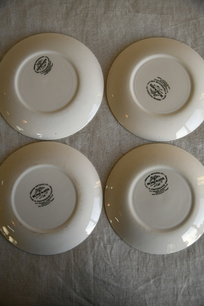 5 Vintage Ridgway Homemaker Bread Plates