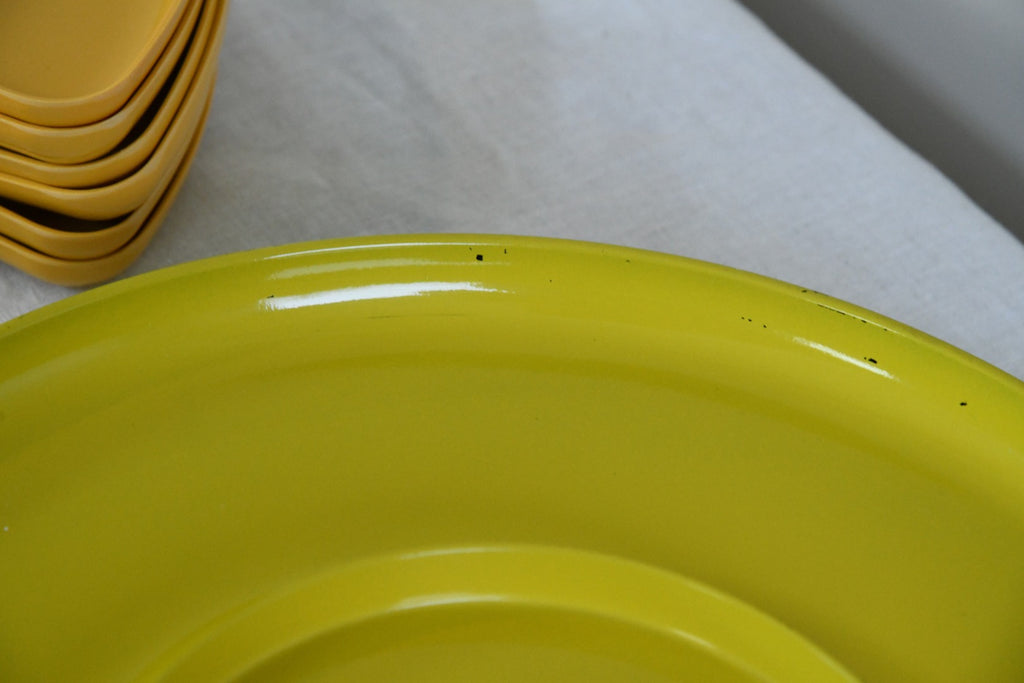 Vintage Yellow Spinning Serving Tray