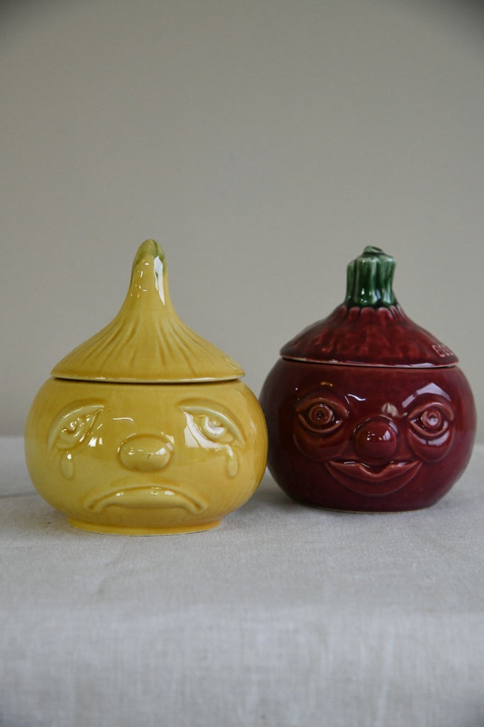 Vintage Onion & Beetroot Kitchen Pots