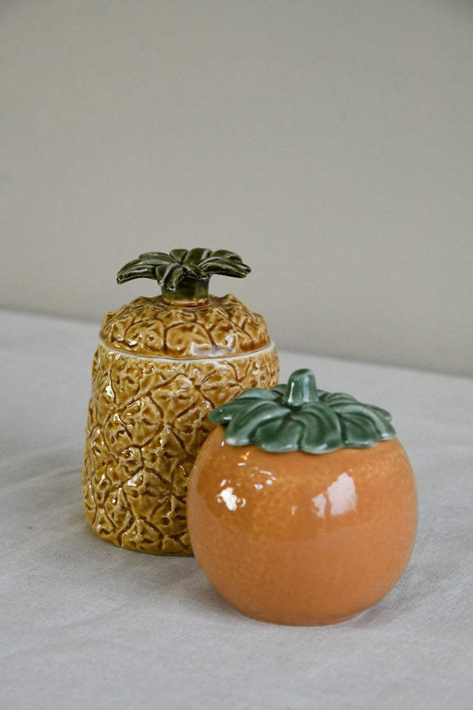 Vintage Pineapple & Orange Preserve Pots