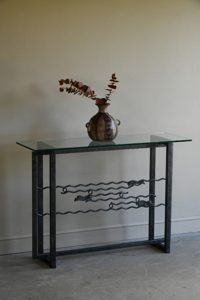 Metal & Glass Hall Table
