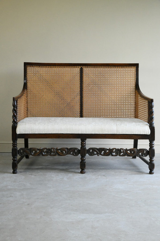 Early 20th Century Oak Bergere Sofa