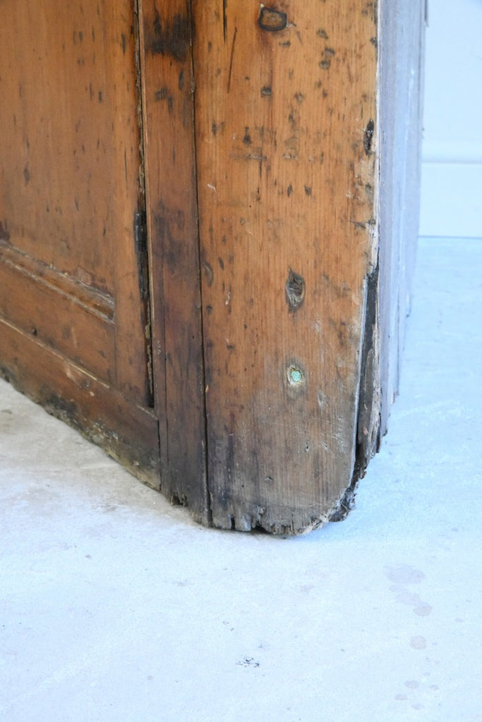 Antique Pine Astragal Glazed Corner Cupboard 