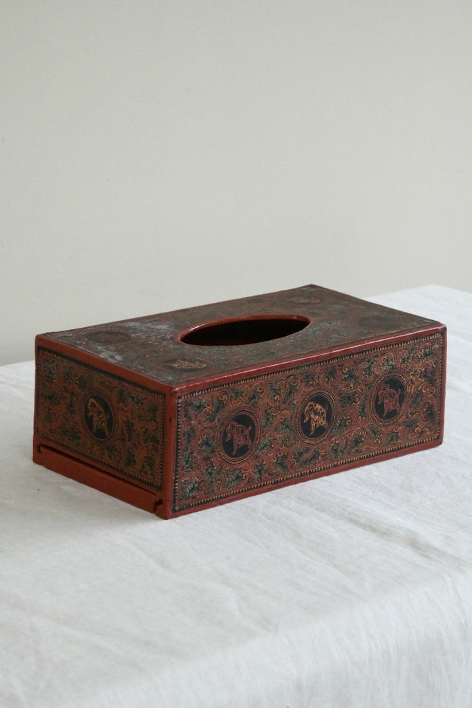 Vintage Lacquer Work Tissue Box Cover