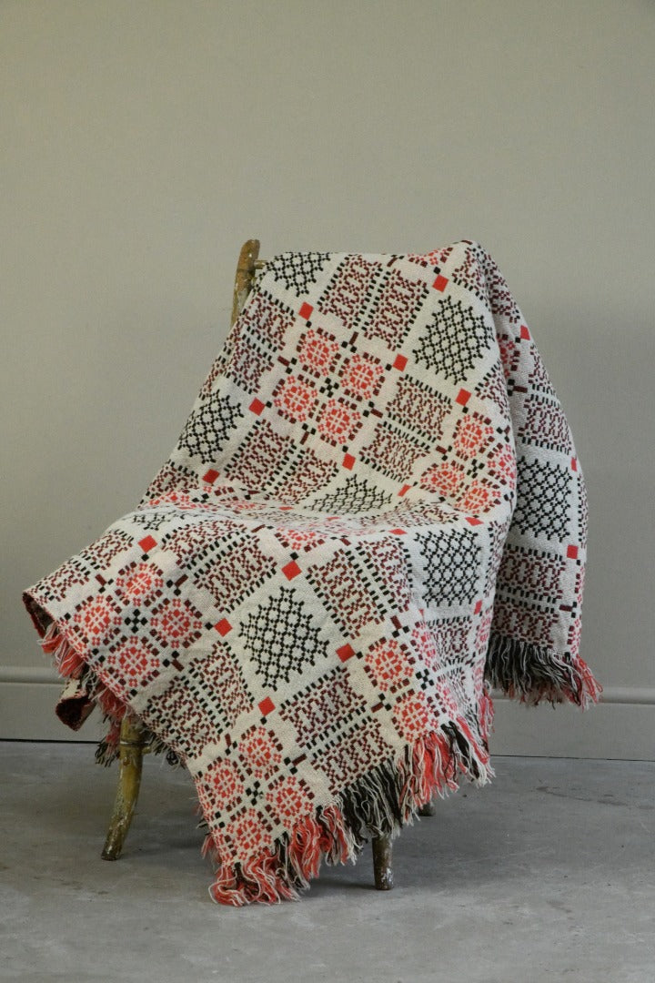 Vintage Red Welsh Blanket
