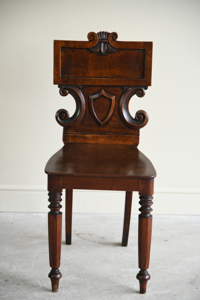 Single Antique Mahogany Hall Chair