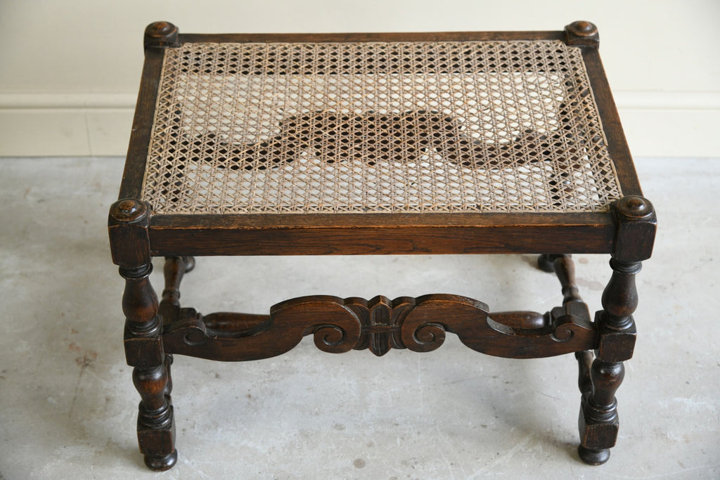 Carolean Style Caned Stool