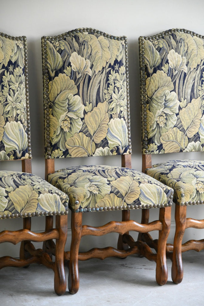 Set 4 Os De Mouton Style Tapestry French Dining Chairs